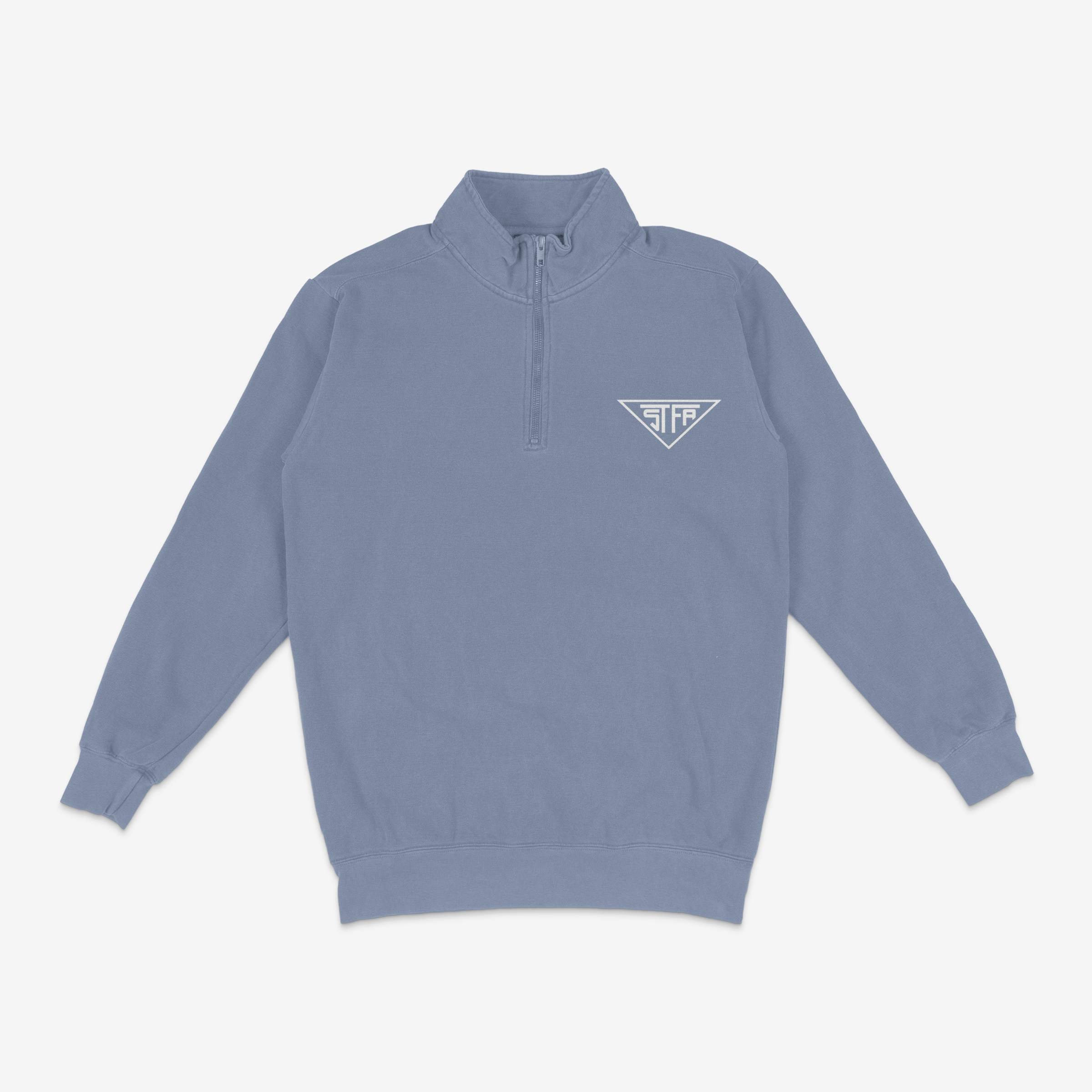 Quarter Zip Sweatshirt Blue Jean Blue